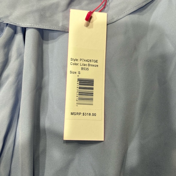 Parker Peyton Purple Lavender Violet Silk One Shoulder Mini Dress NWT Size Small - Picture 3 of 6